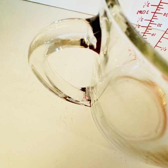 Vtg Anchor Hocking Red Label Oven Originals 4 cup 32oz Measuring Cup Glass - Picture 7 of 13
